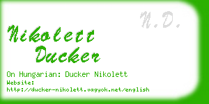 nikolett ducker business card
